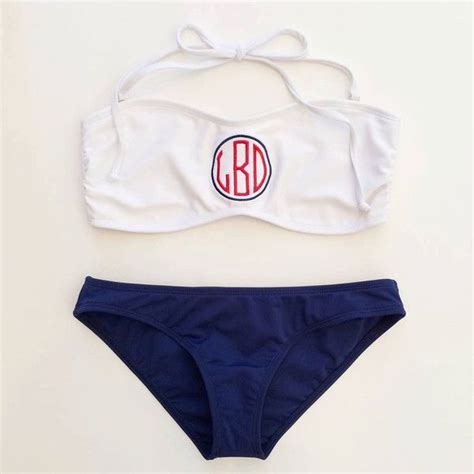 Monogrammed Bikini Set Personalized Patriotic Bathing Suit Perfect For