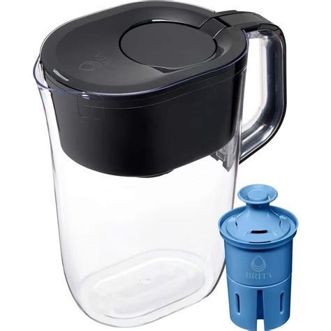 Brita Tahoe Cup Large Water Filter Pitcher In Black With Elite