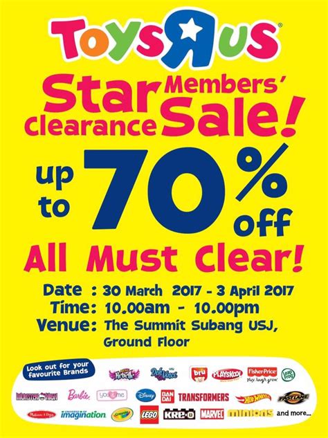 Toys R Us Malaysia Star Members Day And Clearance Sale 70 Discount