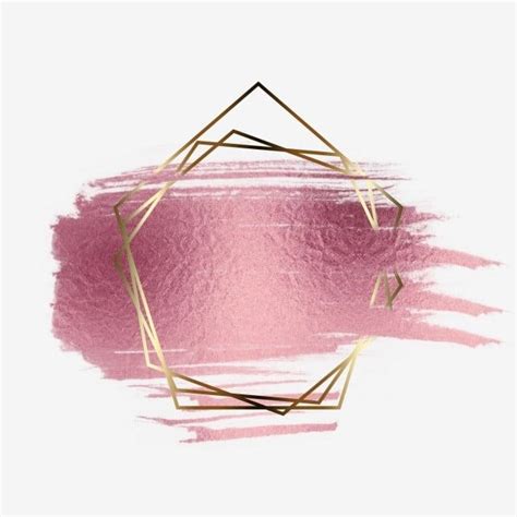Abstract Geometric Shapes Png Image Abstract Elegant Rose Gold Frame