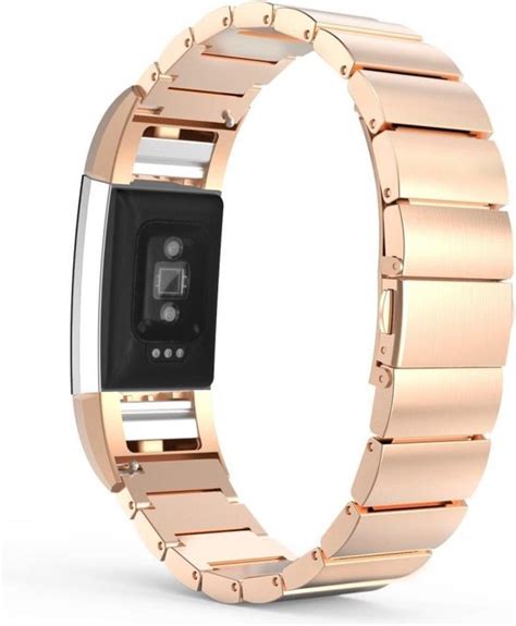 Metalen Armband Voor Fitbit Charge 2 Rose Goud