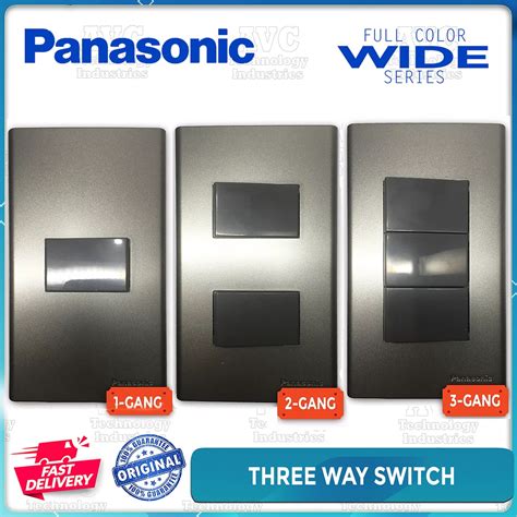 Panasonic Wide Series Three Way Switch Metallic Gray Weg Hk