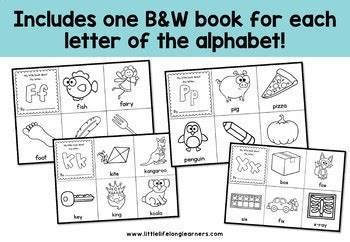 You'll find one small printable book for each letter of the alphabet. Mini Alphabet Books for Kindergarten - Beginning Sounds ...