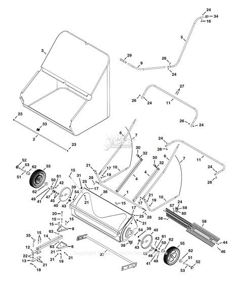 Agri Fab 45 04561 44 Lawn Sweeper Parts Diagram For Parts List