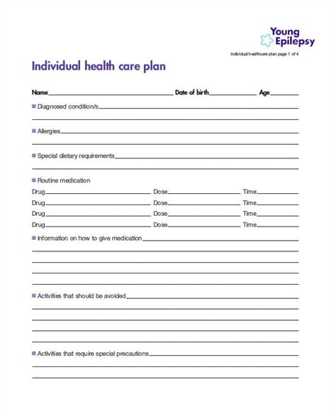 Printable Home Health Aide Care Plan Template
