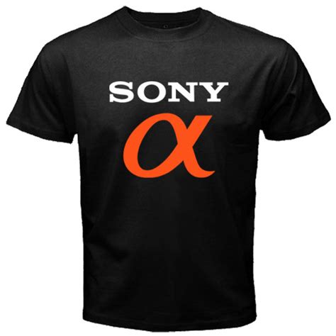 Sony Alpha Logo Photography Mens Black T Shirt Size S 2xl New T