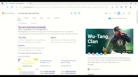 Wu Tang Clan Name Generator Youtube