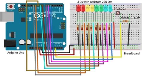 Basics Project B Photoresistor Or Photocell LEDs Brightness Meter At Acoptex Com