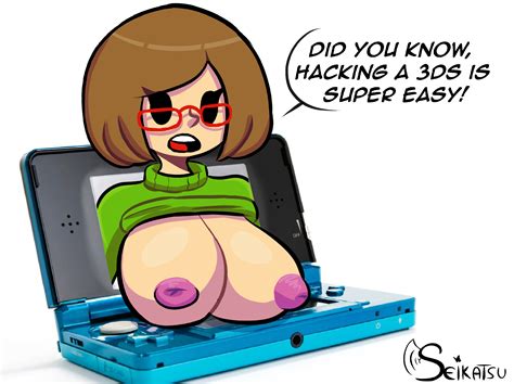 Rule 34 3ds Artist Logo Artist Name Artist Signature Big Breasts Brown Hair Coming Out Of