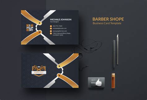 23 Barber Business Card Templates Free And Premium Download