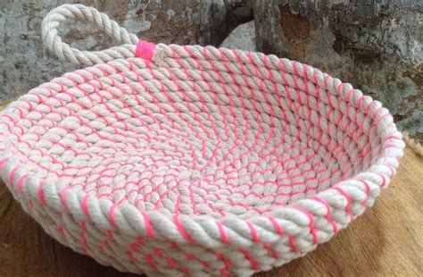 Coil Rope Bowl Tutorial And Materials Woven Rope Bowl Making Etsy