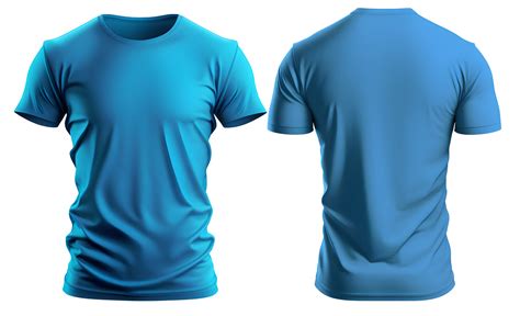 Plain Blue T Shirt Mockup Template With Viewfront Back Edited Ai