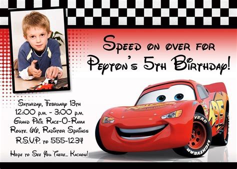 Lightning Mcqueen Birthday Invitations Free Invitation Design Blog