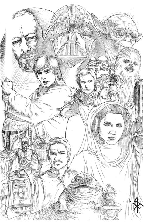 Detailed Star Wars Coloring Pages For Adults Thekidsworksheet