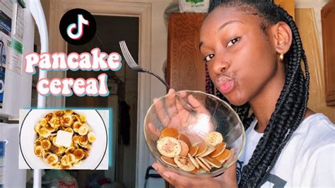 Trying Viral Tiktok Foods Pancake Cereal Youtube