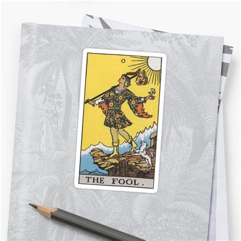Maybe you would like to learn more about one of these? Tarot Card- The Fool | Sticker | Buy tarot cards, Tarot, Themed stickers