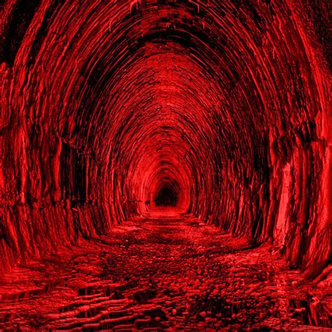 1080x1080 Red Aesthetic Tunnel 1080x1080 Resolution Wallpaper Hd