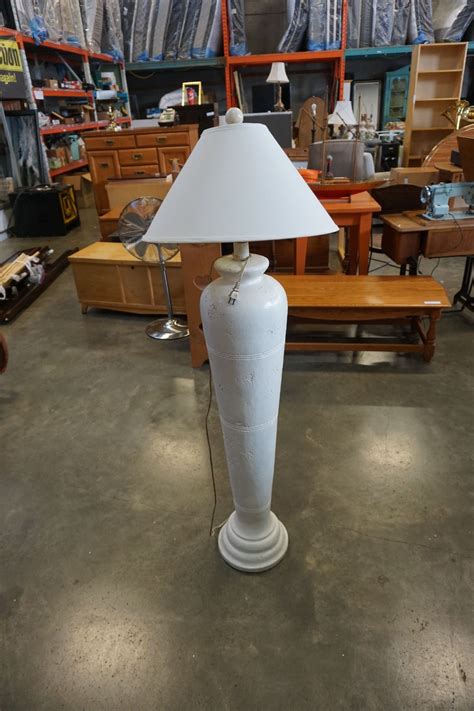 Large Ceramic Floor Lamp Approx 5 Foot Tall Big Valley Auction
