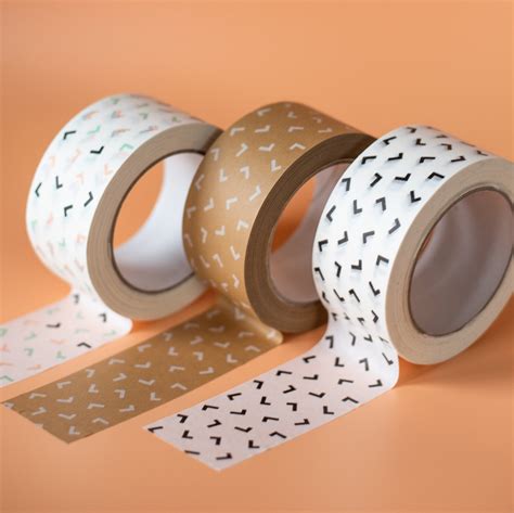 Kraft Packaging Tape Designer Printed Packing Tape Recycled Etsy