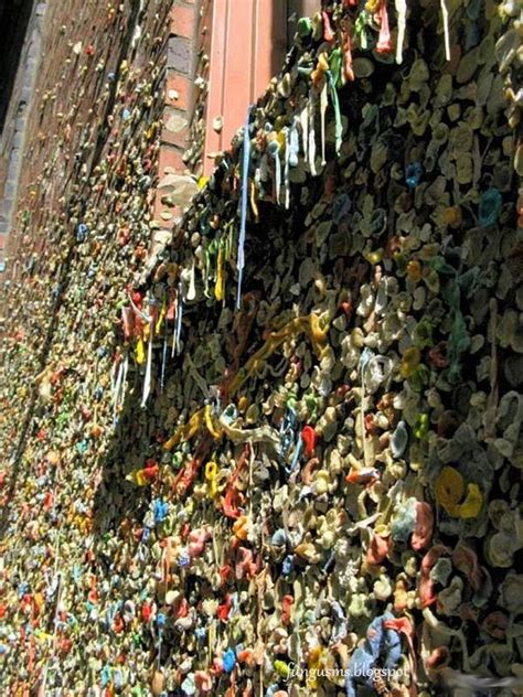 Funny Mails Wall Of Chewing Gums In America
