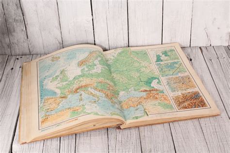 Vintage Atlas Hardcover Book Atlas World Atlas Soviet Era