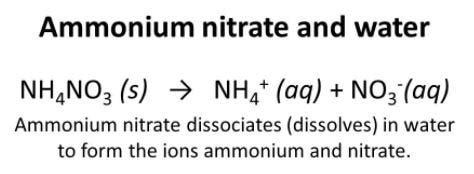 A white, crystalline, water soluble powder, nh4no3, used chiefly in explosives, fertilizers. Hand Warmer or Cooler - Mrs. Munn's Science