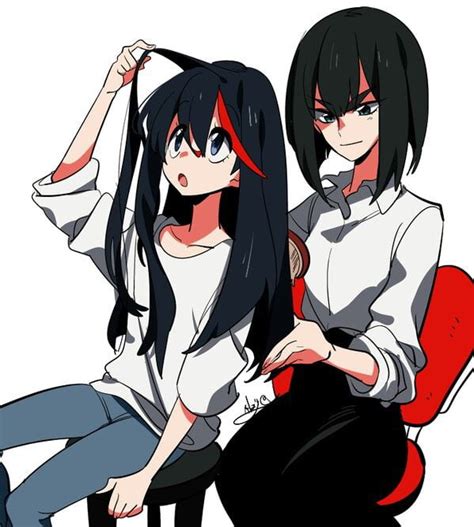 Ryuuko Trying Out Long Hair 9gag