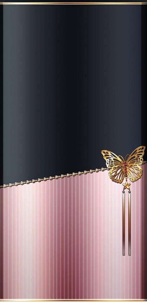 Iphone Rose Gold Wallpaper Hd Butterfly
