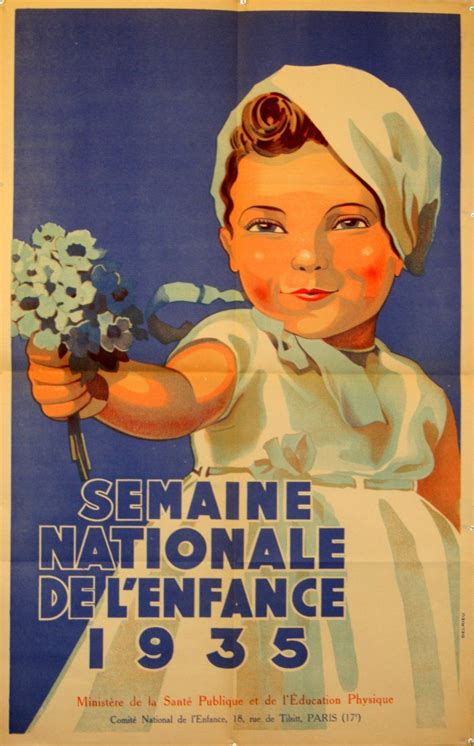 Original National Childrens Week Propaganda Poster Nov 15 2014