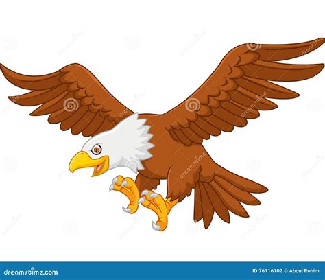 Cartoon Eagle Flying Stock Vector Illustration Of Freedom 76116102