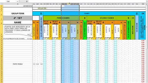 Hoja Calculo Notas Alumnos Youtube