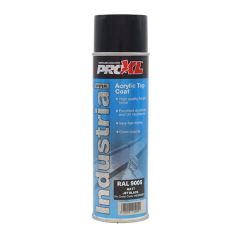 PROXL IND9005 Acrylic Matt Topcoat RAL 9005 Pure Jet Black PBK