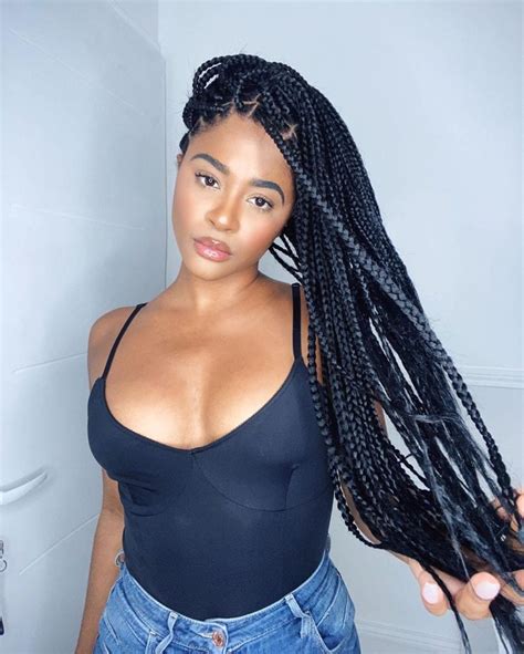 27 Beautiful Box Braid Hairstyles For Black Women Feed