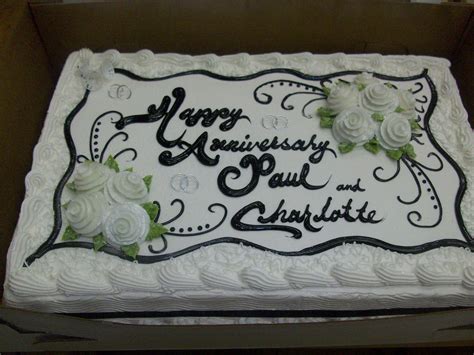 calumet bakery happy anniversary roses and scroll detail anniversary cake cake designs happy