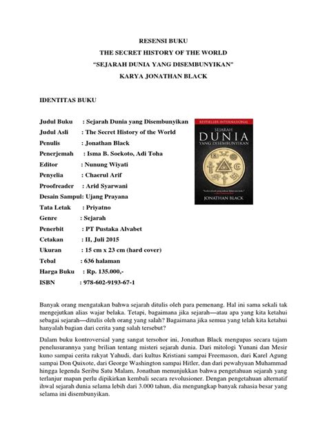 Resensi Buku Sejarah Yang Disembunyikan Jonathan Black | PDF