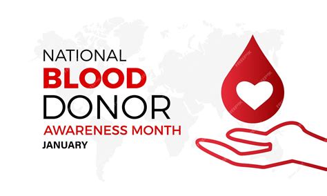 Premium Vector National Blood Donor Month Vector Template Saving