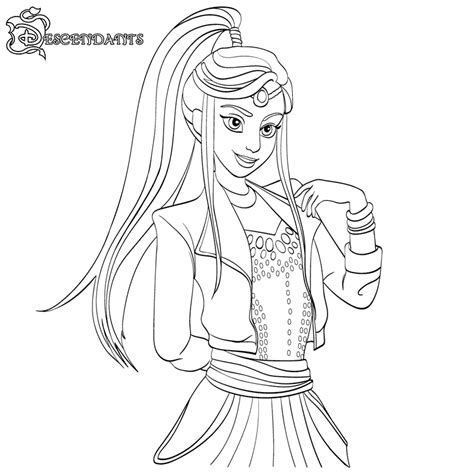 But then prince ben decides that the children of these notorious evil personalities shouldn't be punished along with their disney descendants mal and ben dolls, inspired by disney the royal wedding: Descendants Coloring Pages - Best Coloring Pages For Kids