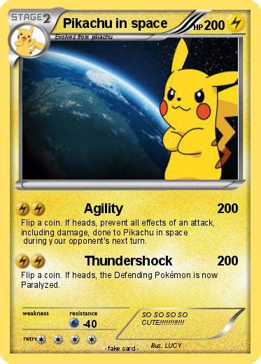 Pokémon Pikachu In Space 2 2 Agility My Pokemon Card