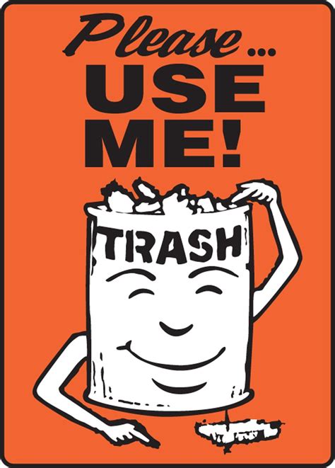 Please Use Me Trashgraphic Trash Can Industrial