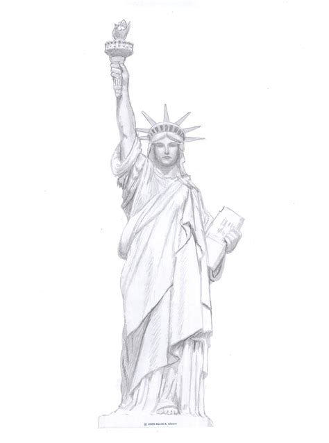 Statue Of Liberty Directed Drawing