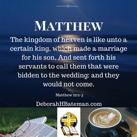 Daily Bible Reading Parable Of The Wedding Feast Matthew 221 22