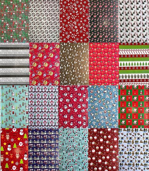 20 Assorted Sheets Christmas T Wrapping Paper Cute And Traditional