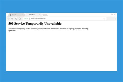 Error 503 Service Unavailable How To Fix 503 Service Temporarily