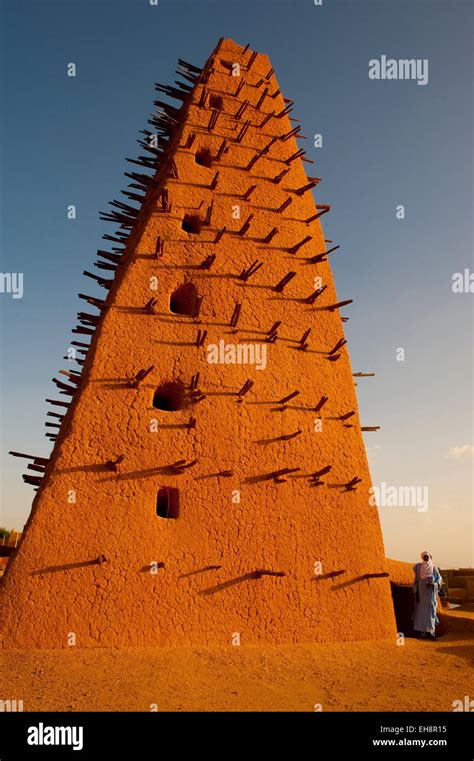 Agadez Mosque Clay 1515 Tuareg Niger Sahara Saharan Desert Agadez Stock