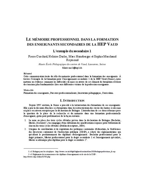 Exemple Mémoire Master 2 Sciences De Léducation