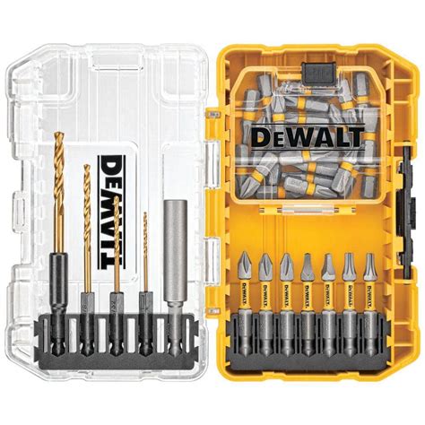 Dewalt Driving Bit And Black Oxide Drill Bit Set With Right Angle