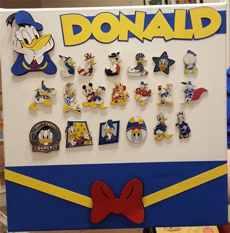 Disney Pin Trading Display Board Donald Duck Pin Board Scrapbook Page On Canvas Created With