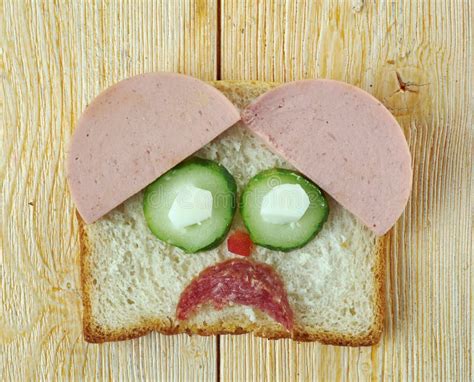 Funny Sandwich Stock Image Image Of Toast Kids Children 91588799