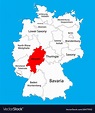 Hesse hessen state map germany province silhouette
