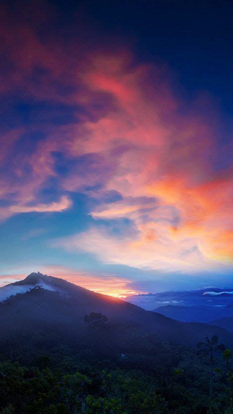 Mountain Sunrise Nature Sky Iphone Wallpaper Landscape Wallpaper